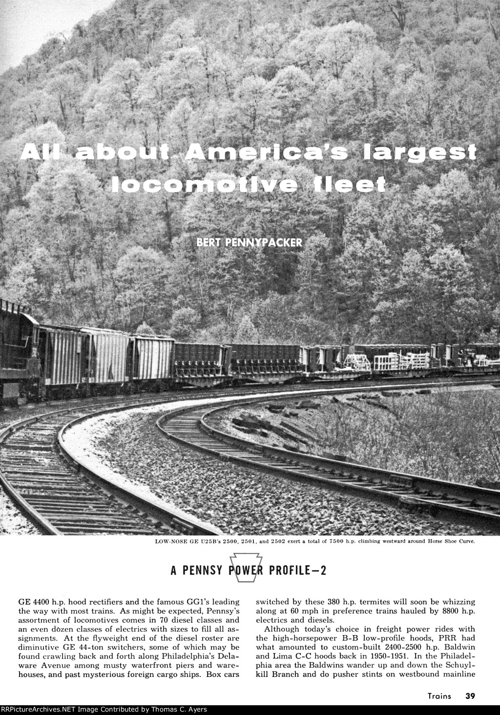 PRR "Largest Locomotive Fleet," Page 39, 1964